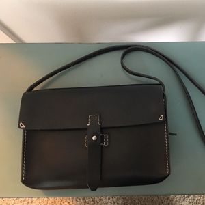 Madewell Black Leather Dover Crossbody Bag